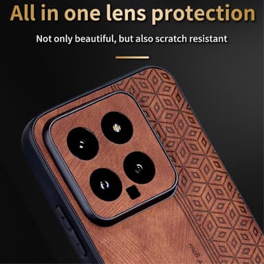 SKALO Xiaomi 14 5G AZNS PU-Läder Skal - Svart