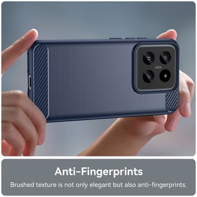SKALO Xiaomi 14 5G Armor Carbon Stöttåligt TPU-skal - Blå