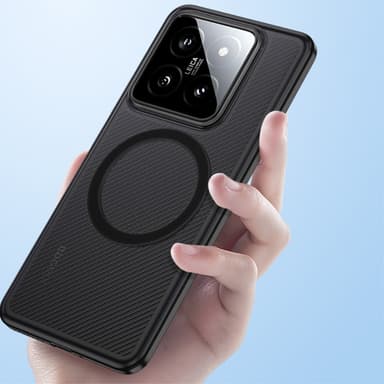 SKALO Xiaomi 14 5G Twill Magnetring Skal - Vit