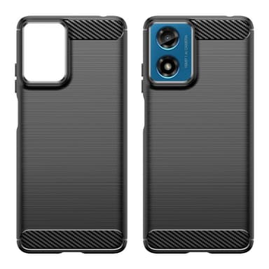 SKALO Motorola Moto G04 Armor Carbon Stöttåligt TPU-skal - Svart