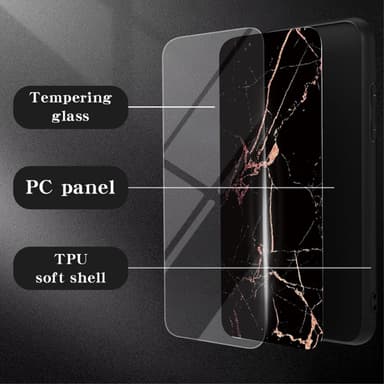 SKALO Xiaomi Redmi Note 13 5G Marmor Härdat Glas TPU-skal - Motiv 4