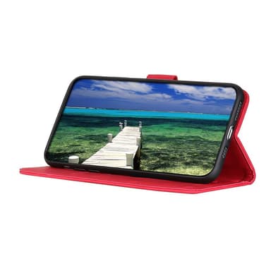 SKALO OnePlus 12 5G KHAZNEH Plånboksfodral i PU-Läder - Röd