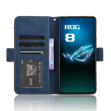 SKALO Asus ROG Phone 8 Pro 5G 6-FACK Plånboksfodral - Blå