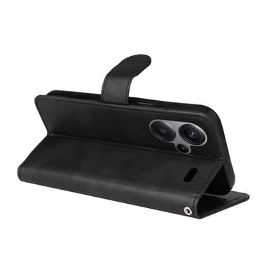 SKALO Xiaomi Redmi Note 13 Pro+ PU-Läder Plånboksfodral - Svart