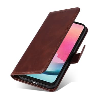 SKALO Samsung A25 5G PU-Läder Plånboksfodral - Brun