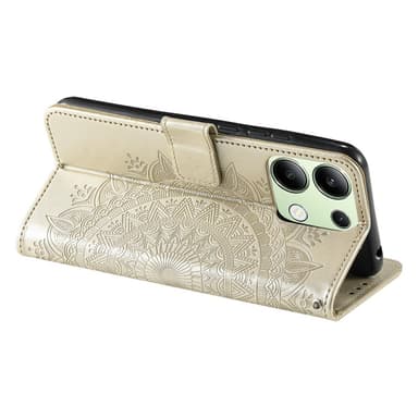 SKALO Xiaomi Redmi Note 13 4G Mandala Plånboksfodral - Guld