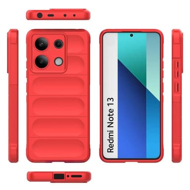 SKALO Xiaomi Redmi Note 13 4G Rugged Bumpers TPU-Skal - Röd