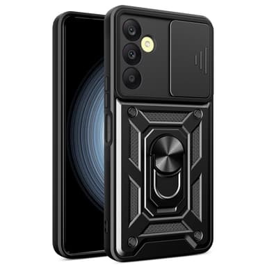 SKALO Samsung A25 5G Armor Hybrid Metallring Kameraslider - Svart