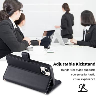 SKALO Xiaomi Redmi Note 13 5G Evelope Clutch 8-Fack - Svart