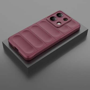 SKALO Xiaomi Redmi Note 13 4G Rugged Bumpers TPU-Skal - Vinröd