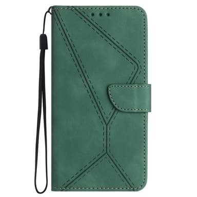SKALO Samsung A15 4G Embossed Plånboksfodral i PU-Läder - Grön