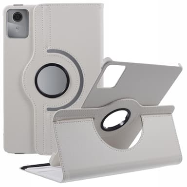 SKALO Lenovo Tab M11 360 Litchi Fodral - Vit