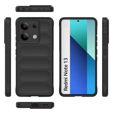 SKALO Xiaomi Redmi Note 13 4G Rugged Bumpers TPU-Skal - Svart