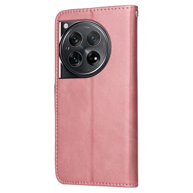 SKALO OnePlus 12 5G PU-Läder Plånboksfodral - Rosa