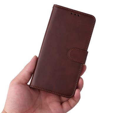 SKALO Samsung A25 5G PU-Läder Plånboksfodral - Brun