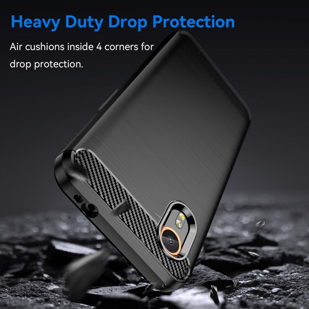SKALO Samsung Xcover 7 Armor Carbon Stöttåligt TPU-skal - Svart