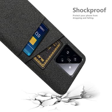 SKALO Xiaomi 14 5G Korthållare Skal i Tyg - Svart