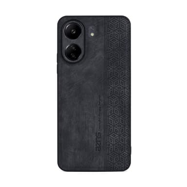 SKALO Xiaomi Redmi 13C 4G AZNS PU-Läder Skal - Svart