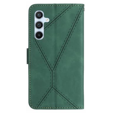SKALO Samsung A15 4G Embossed Plånboksfodral i PU-Läder - Grön