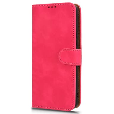 SKALO Asus ROG Phone 8 5G Matt PU-Läder Plånboksfodral - Cerise