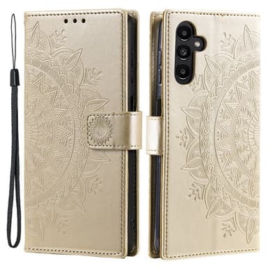 SKALO Samsung A15 4G Mandala Plånboksfodral - Guld