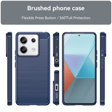 SKALO Xiaomi Redmi Note 13 Pro 5G Armor Carbon Stöttåligt TPU-skal - Blå