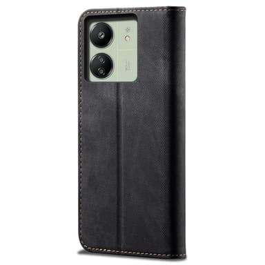 SKALO Xiaomi Redmi 13C 4G Jeans Plånboksfodral - Svart