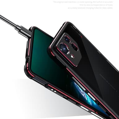 SKALO Asus ROG Phone 8 Pro 5G Premium Metallskal/ram med kamera skydd - Svart