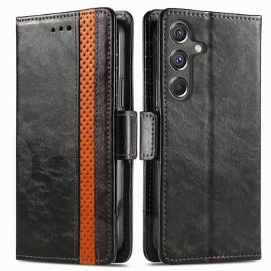 SKALO Samsung A15 4G CASENEO 002 Series Premium PU-Läder Plånbok - Svart