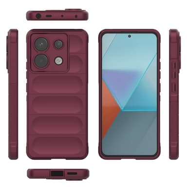 SKALO Xiaomi Redmi Note 13 Pro 5G Puffer Bumper TPU-Skal - Vinröd
