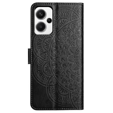 SKALO Xiaomi Redmi Note 13 Pro+ Mandala Plånboksfodral - Svart