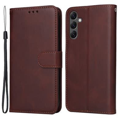 SKALO Samsung A25 5G PU-Läder Plånboksfodral - Brun