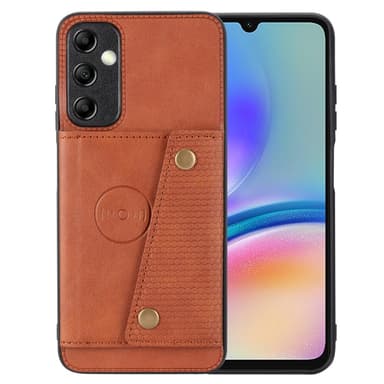SKALO Samsung A15 5G PU Läder Skal med Plånbok - Brun