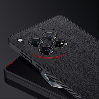 SKALO OnePlus 12 5G PU-Läder Hybrid Skal - Blå