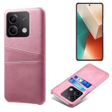 SKALO Xiaomi Redmi Note 13 5G PU Läder Skal med Korthållare/Plånbok - Roséguld
