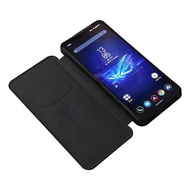 SKALO Asus ROG Phone 8 Pro 5G Carbon Fiber Plånboksfodral - Svart