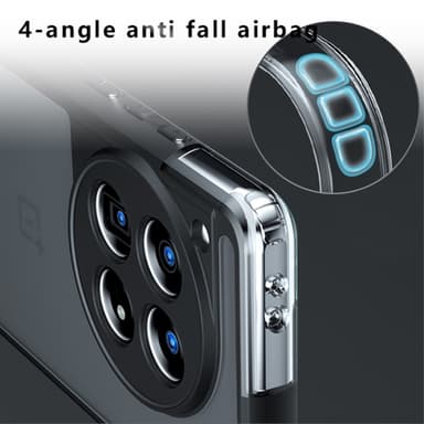 SKALO OnePlus 12R 5G Shockproof Clear Hybrid Skal - Svart