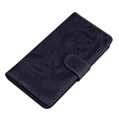 SKALO Motorola Moto G04 Embossed Tiger Plånbok - Svart