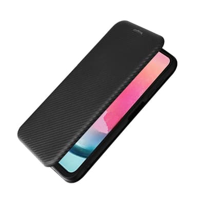 SKALO Samsung A25 5G Carbon Fiber Plånboksfodral - Svart