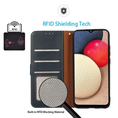 SKALO Asus ROG Phone 8 5G KHAZNEH Litchi Plånboksfodral i PU-Läder - Blå