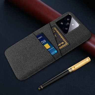 SKALO Xiaomi 14 5G Korthållare Skal i Tyg - Svart