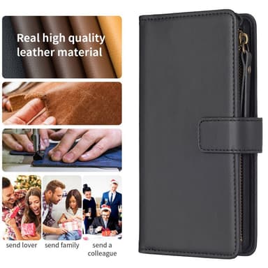 SKALO Xiaomi Redmi Note 13 Pro 5G Big Wallet 11-FACK Plånboksfodral - Svart
