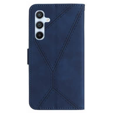 SKALO Samsung A15 4G Embossed Plånboksfodral i PU-Läder - Blå