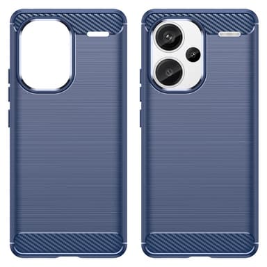 SKALO Xiaomi Redmi Note 13 Pro+ Armor Carbon Stöttåligt TPU-skal - Blå