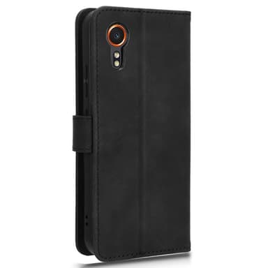 SKALO Samsung Xcover 7 Matt PU-Läder Plånboksfodral - Svart