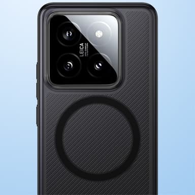 SKALO Xiaomi 14 5G Twill Magnetring Skal - Vit