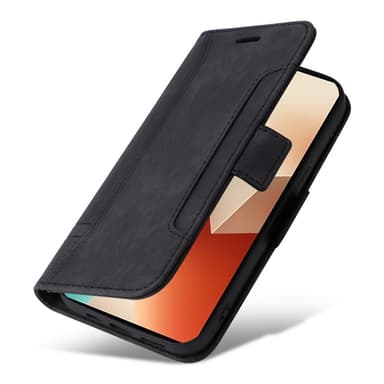 SKALO Xiaomi Redmi Note 13 5G BETOPNICE 001 Plånboksfodral i PU-Läder - Svart
