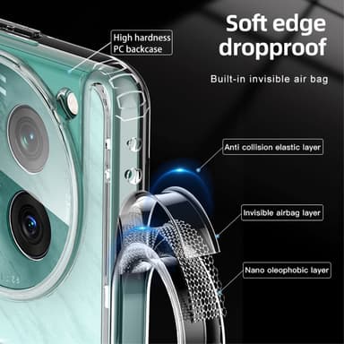 SKALO OnePlus 12 5G TPU Hybrid Magnetring Skal - Transparent