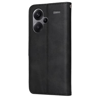 SKALO Xiaomi Redmi Note 13 Pro+ PU-Läder Plånboksfodral - Svart