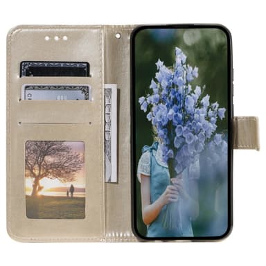 SKALO Samsung A15 4G Mandala Plånboksfodral - Guld